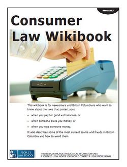 Consumer Law Wikibook