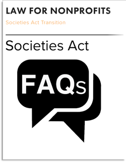 Cover of Societies Act FAQs
