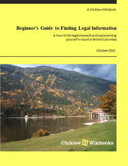 Cover of Beginner's Guide to Finding Legal Information